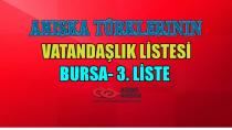 Ahıska Türkleri Vatandaşlık Bursa 3.Liste