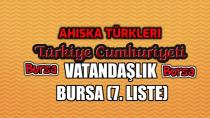 Ahıska Türkleri Vatandaşlık BURSA (7. Liste)
