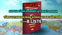 Ahıska Türkleri Vatandaşlık (BURSA 8. Liste)